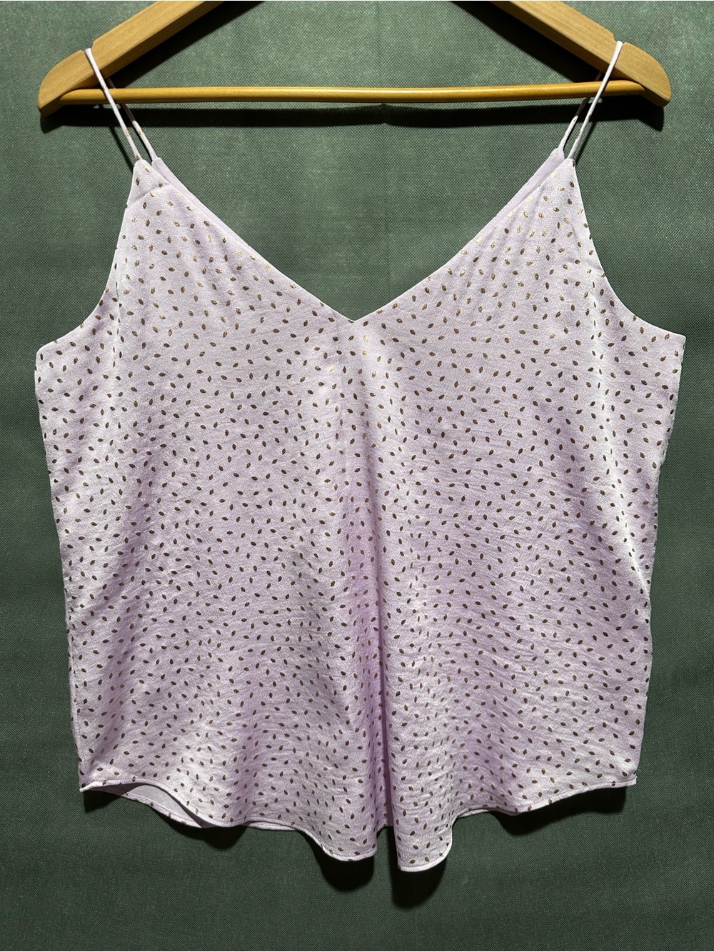 NWT Express Lavender Gold Foil Dotted Cami Tank Top Medium